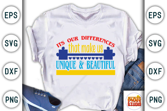 Autism Its Our Differences: Graphics & T-Shirt Designs