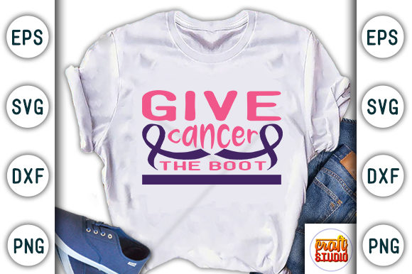 Breast Cancer SVG: Give Cancer Graphics & T-Shirt Designs