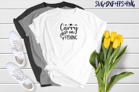 Fishing Design Carry on Fishing: Graphics for T-Shirt Designs